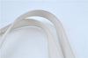 Authentic CHANEL Caviar Skin CC Logo Shoulder Tote Bag White J4455