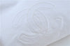 Authentic CHANEL Caviar Skin CC Logo Shoulder Tote Bag White J4455
