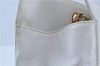 Authentic CHANEL Caviar Skin CC Logo Shoulder Tote Bag White J4455