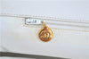 Authentic CHANEL Caviar Skin CC Logo Shoulder Tote Bag White J4455