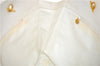 Authentic CHANEL Caviar Skin CC Logo Shoulder Tote Bag White J4455