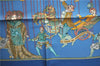 Authentic HERMES Carre 90 Scarf "LE TEMPS des MARIONNETTES" Silk Blue Box J4483