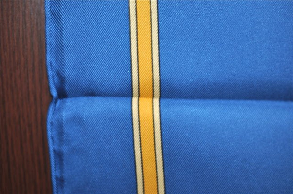 Authentic HERMES Carre 90 Scarf "LE TEMPS des MARIONNETTES" Silk Blue Box J4483