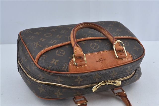 Authentic Louis Vuitton Monogram Trouville Hand Bag Purse M42228 LV J4509