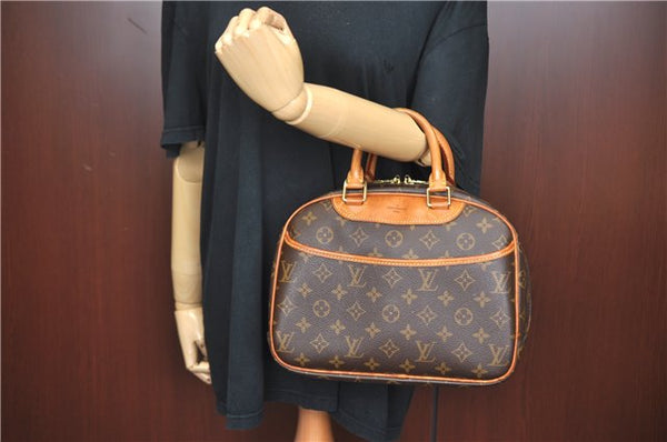 Authentic Louis Vuitton Monogram Trouville Hand Bag Purse M42228 LV J4509