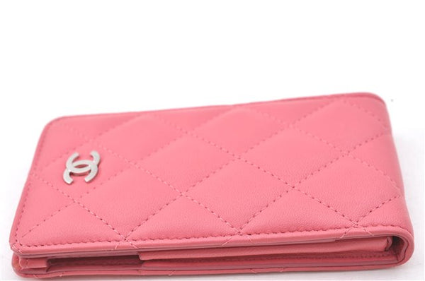 Authentic CHANEL Lamb Skin Matelasse CC Logo Ipod Case Pink J4536