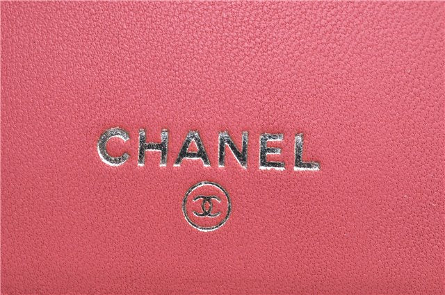 Authentic CHANEL Lamb Skin Matelasse CC Logo Ipod Case Pink J4536