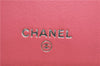 Authentic CHANEL Lamb Skin Matelasse CC Logo Ipod Case Pink J4536