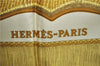 Authentic HERMES Carre 90 Scarf "Poste et Cavalerie" Silk Ivory J4538