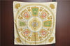 Authentic HERMES Carre 90 Scarf "Poste et Cavalerie" Silk Ivory J4538