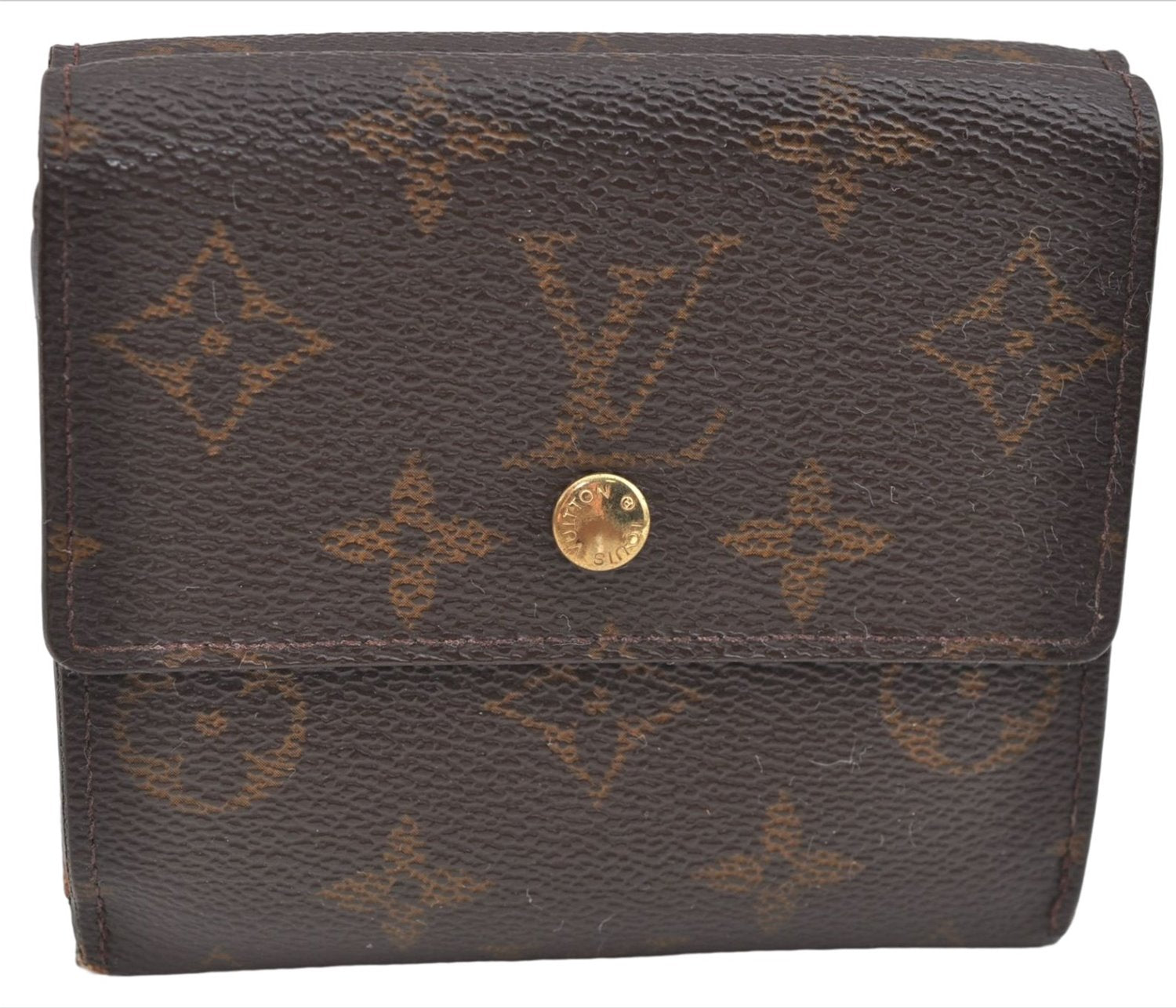 Authentic Louis Vuitton Monogram Portefeuille Elise Wallet M61654 LV J4543