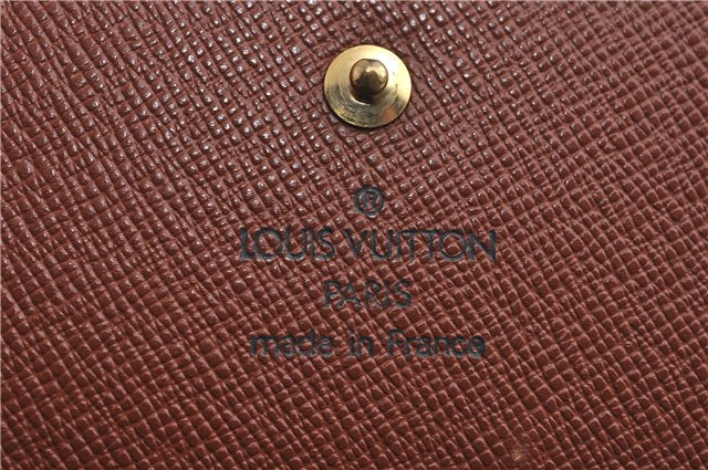 Authentic Louis Vuitton Monogram Portefeuille Elise Wallet M61654 LV J4543