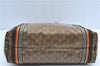 Authentic GUCCI GG Crystal Shoulder Tote Bag PVC Leather 189669 Brown J4550