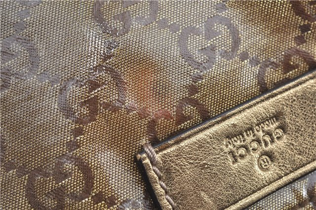 Authentic GUCCI GG Crystal Shoulder Tote Bag PVC Leather 189669 Brown J4550