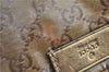 Authentic GUCCI GG Crystal Shoulder Tote Bag PVC Leather 189669 Brown J4550