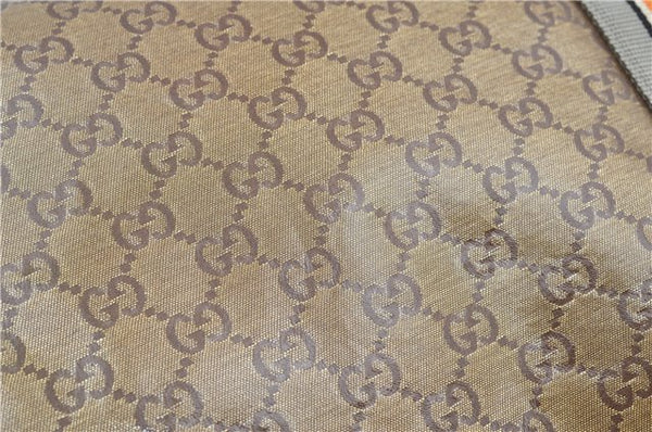 Authentic GUCCI GG Crystal Shoulder Tote Bag PVC Leather 189669 Brown J4550