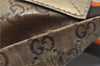 Authentic GUCCI GG Crystal Shoulder Tote Bag PVC Leather 189669 Brown J4550