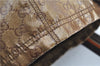 Authentic GUCCI GG Crystal Shoulder Tote Bag PVC Leather 189669 Brown J4550