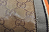 Authentic GUCCI GG Crystal Shoulder Tote Bag PVC Leather 189669 Brown J4550