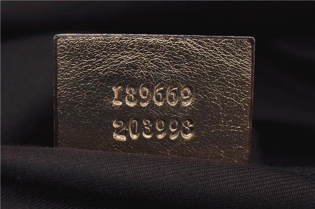 Authentic GUCCI GG Crystal Shoulder Tote Bag PVC Leather 189669 Brown J4550