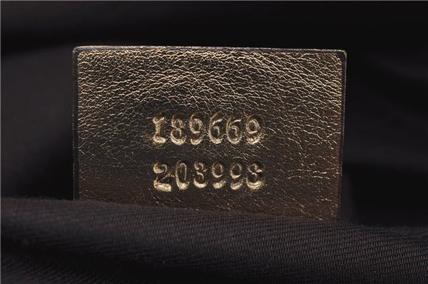 Authentic GUCCI GG Crystal Shoulder Tote Bag PVC Leather 189669 Brown J4550