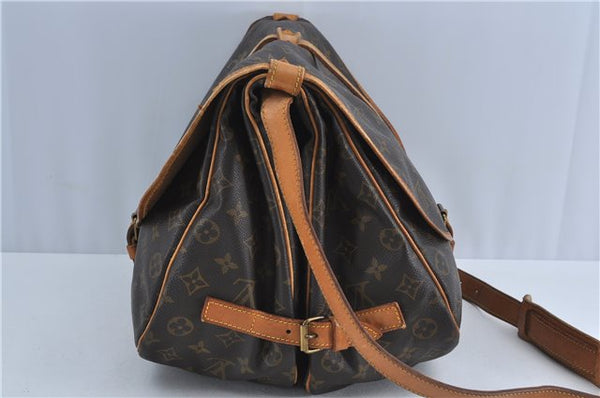 Authentic Louis Vuitton Monogram Saumur 35 Shoulder Cross Bag M42254 LV J4567