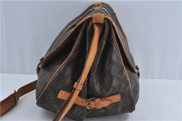 Authentic Louis Vuitton Monogram Saumur 35 Shoulder Cross Bag M42254 LV J4567