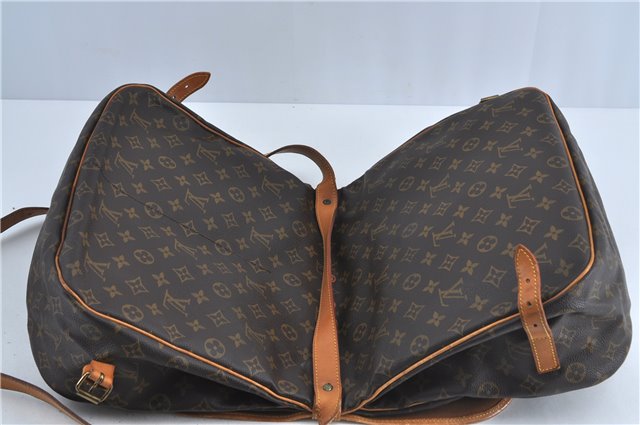 Authentic Louis Vuitton Monogram Saumur 35 Shoulder Cross Bag M42254 LV J4567