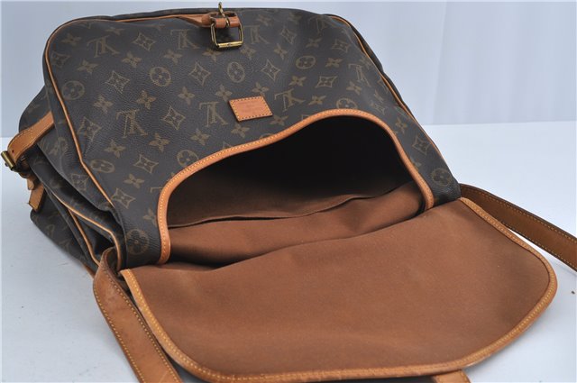 Authentic Louis Vuitton Monogram Saumur 35 Shoulder Cross Bag M42254 LV J4567