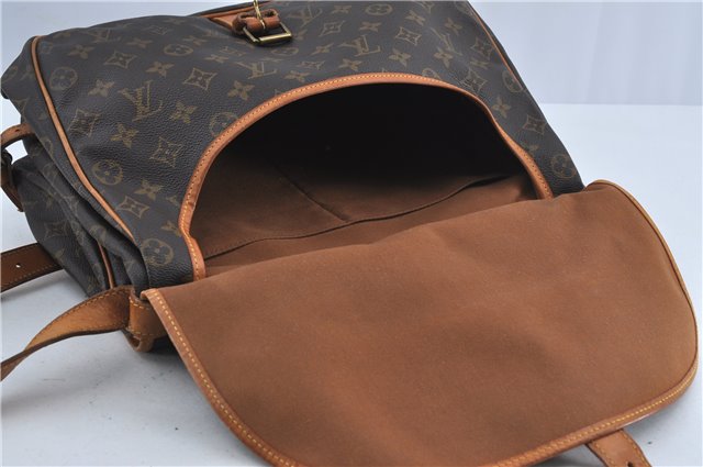 Authentic Louis Vuitton Monogram Saumur 35 Shoulder Cross Bag M42254 LV J4567