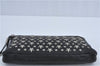 Authentic JIMMY CHOO Star Studs Leather Clutch Bag Purse Black J4571