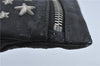 Authentic JIMMY CHOO Star Studs Leather Clutch Bag Purse Black J4571
