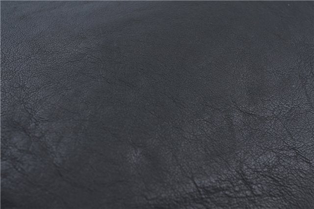 Authentic JIMMY CHOO Star Studs Leather Clutch Bag Purse Black J4571