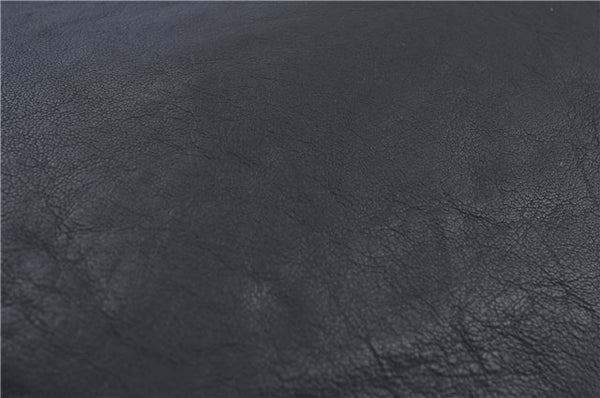 Authentic JIMMY CHOO Star Studs Leather Clutch Bag Purse Black J4571