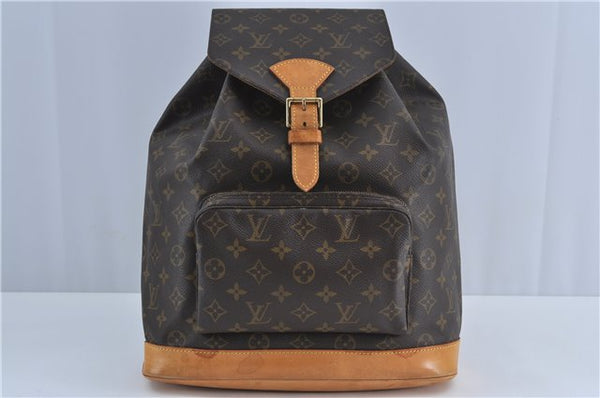 Authentic Louis Vuitton Monogram Montsouris GM Backpack M51135 LV J4573