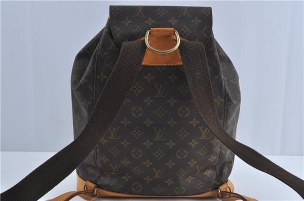 Authentic Louis Vuitton Monogram Montsouris GM Backpack M51135 LV J4573