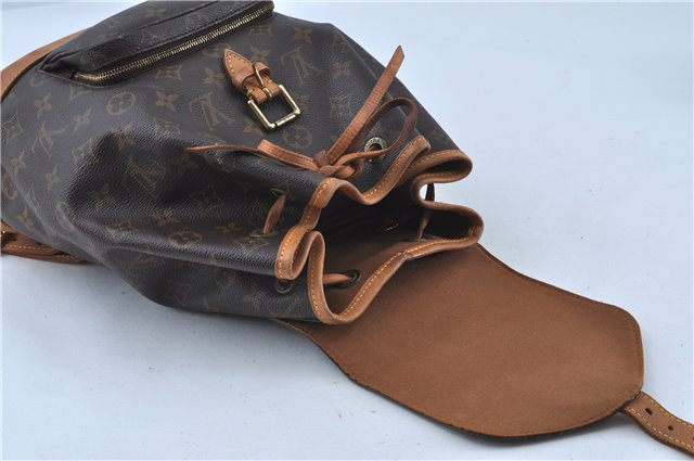 Authentic Louis Vuitton Monogram Montsouris MM Backpack M51136 LV J4577