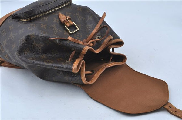 Authentic Louis Vuitton Monogram Montsouris MM Backpack M51136 LV J4577