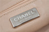 Authentic CHANEL Luxury Calf Skin CC Logo Chain Shoulder Boston Bag Silver J4595