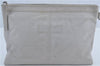 Authentic BALENCIAGA Classic Clip M Clutch Bag Purse Leather 273022 White J4606