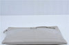 Authentic BALENCIAGA Classic Clip M Clutch Bag Purse Leather 273022 White J4606