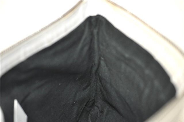 Authentic BALENCIAGA Classic Clip M Clutch Bag Purse Leather 273022 White J4606