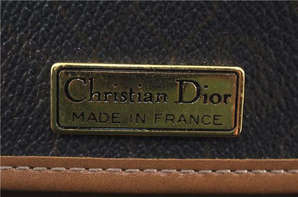 Auth Christian Dior Honeycomb Shoulder Cross Bag Chain PVC Leather Black J4607