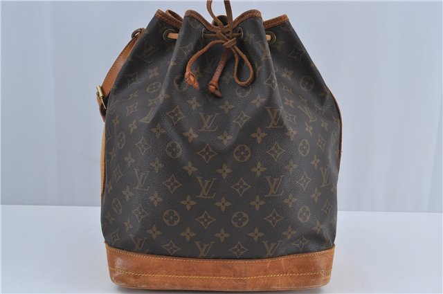 Authentic Louis Vuitton Monogram Noe Shoulder Drawstring Bag M42224 LV J4608