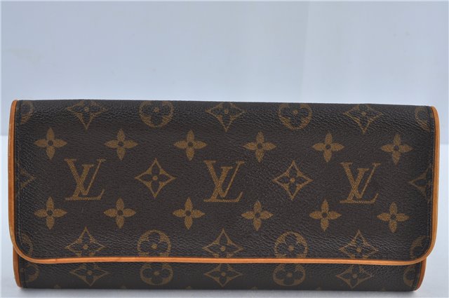 Authentic Louis Vuitton Monogram Pochette Twin GM Shoulder Bag M51852 LV J4609