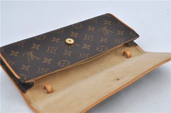 Authentic Louis Vuitton Monogram Pochette Twin GM Shoulder Bag M51852 LV J4609