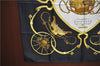 Authentic HERMES Carre 90 Scarf "SPRINGS " Silk Black J4614
