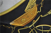 Authentic HERMES Carre 90 Scarf "SPRINGS " Silk Black J4614