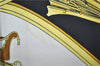 Authentic HERMES Carre 90 Scarf "SPRINGS " Silk Black J4614