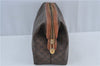 Authentic CELINE Macadam Blason Pattern Clutch Hand Bag PVC Leather Brown J4622